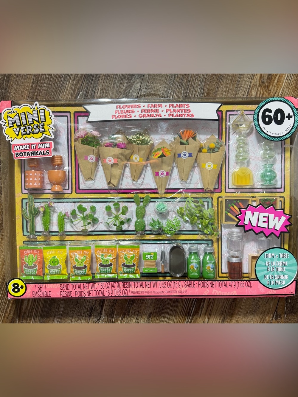 Mini Verse Botanicals Miniature Flower & Plant Playset - Assorted Green and Pink